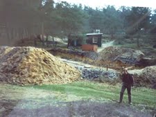 Aanleg van het zwembad op De Krösenberg, 1963
